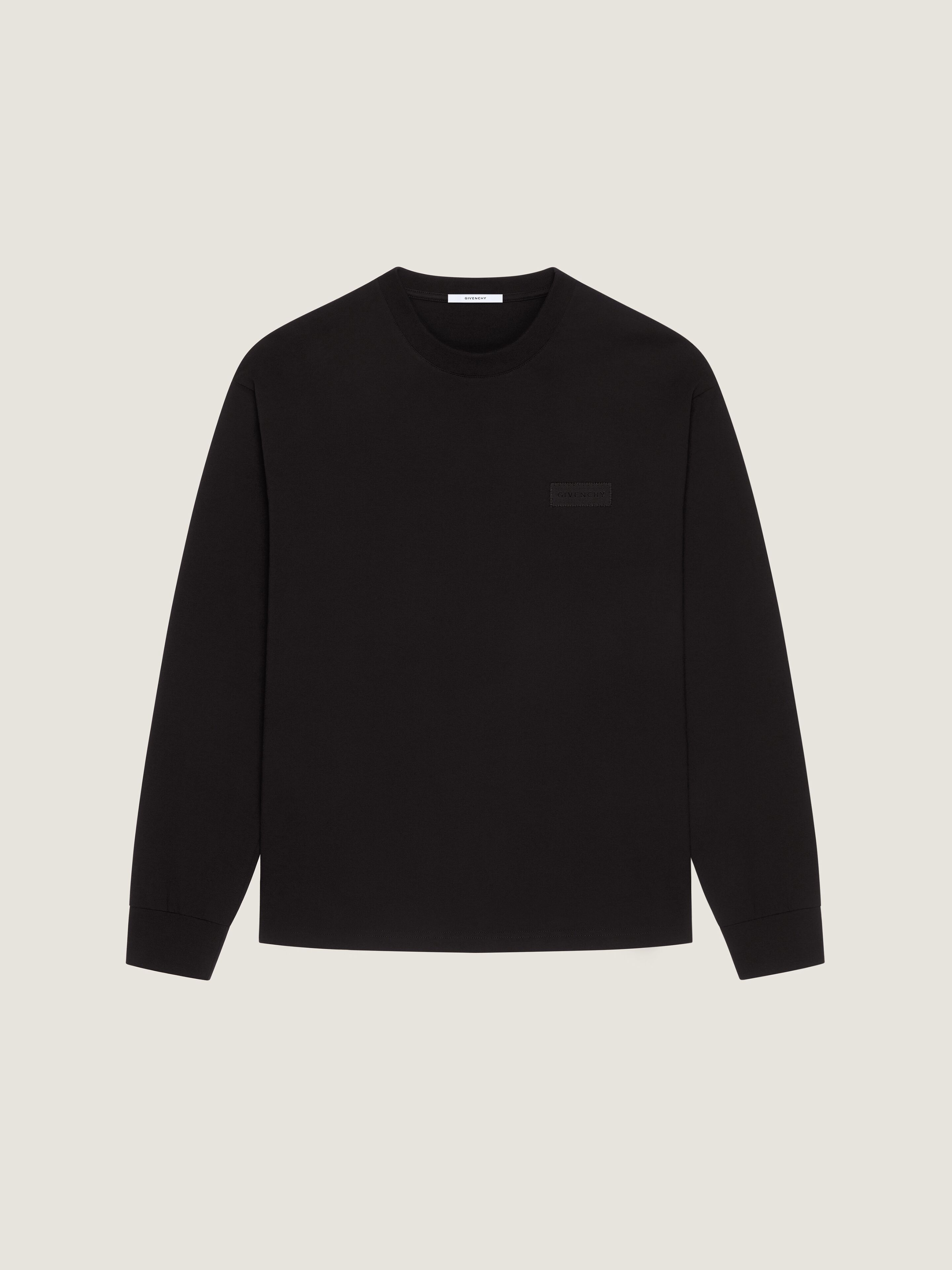 Long sleeve t-shirt in cotton with GIVENCHY patch